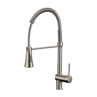 Pelican PL-8210 Single Hole Commercial Style Pull Down Kitchen Faucet - Brushed Nickel
